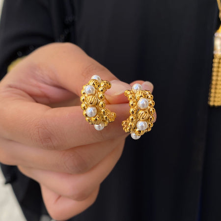 Sadaf / Earrings Pearl Gold