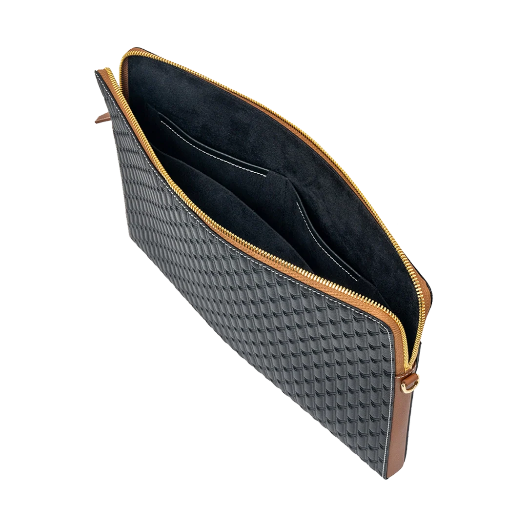 Laptop Sleeve / Black & Tan