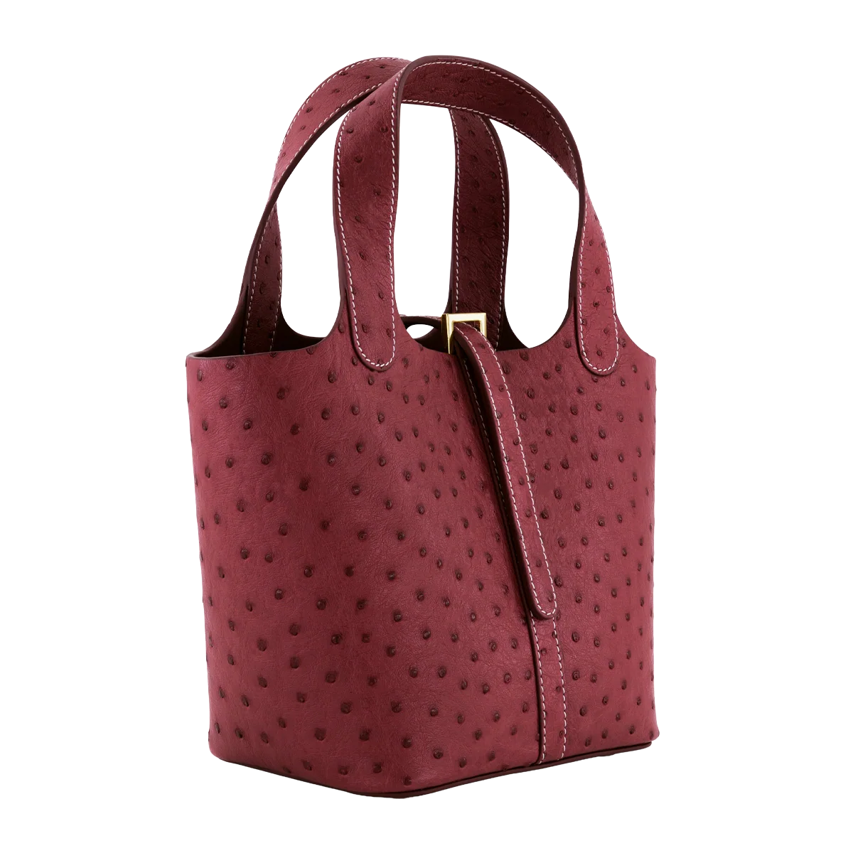 Alyazia Ostrich Leather / Burgundy