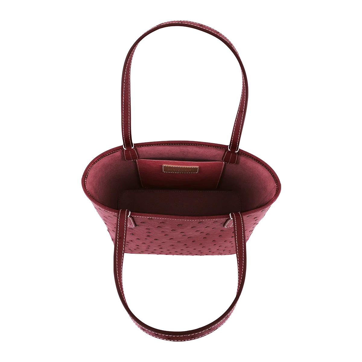 Mini Tote Ostrich Leather / Burgundy