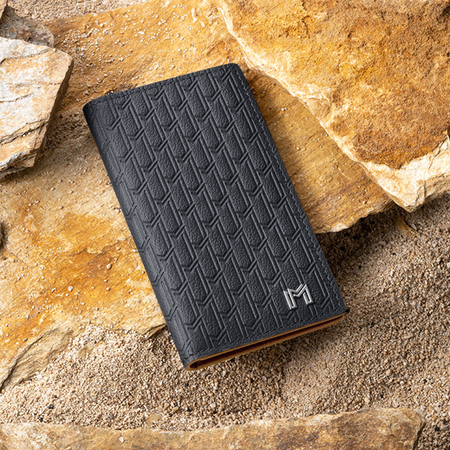 Camel Leather Black & Tan / Silver