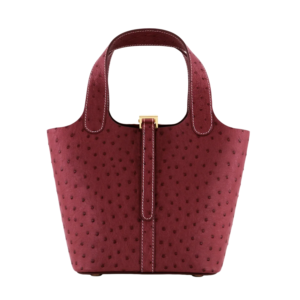 Alyazia Ostrich Leather / Burgundy