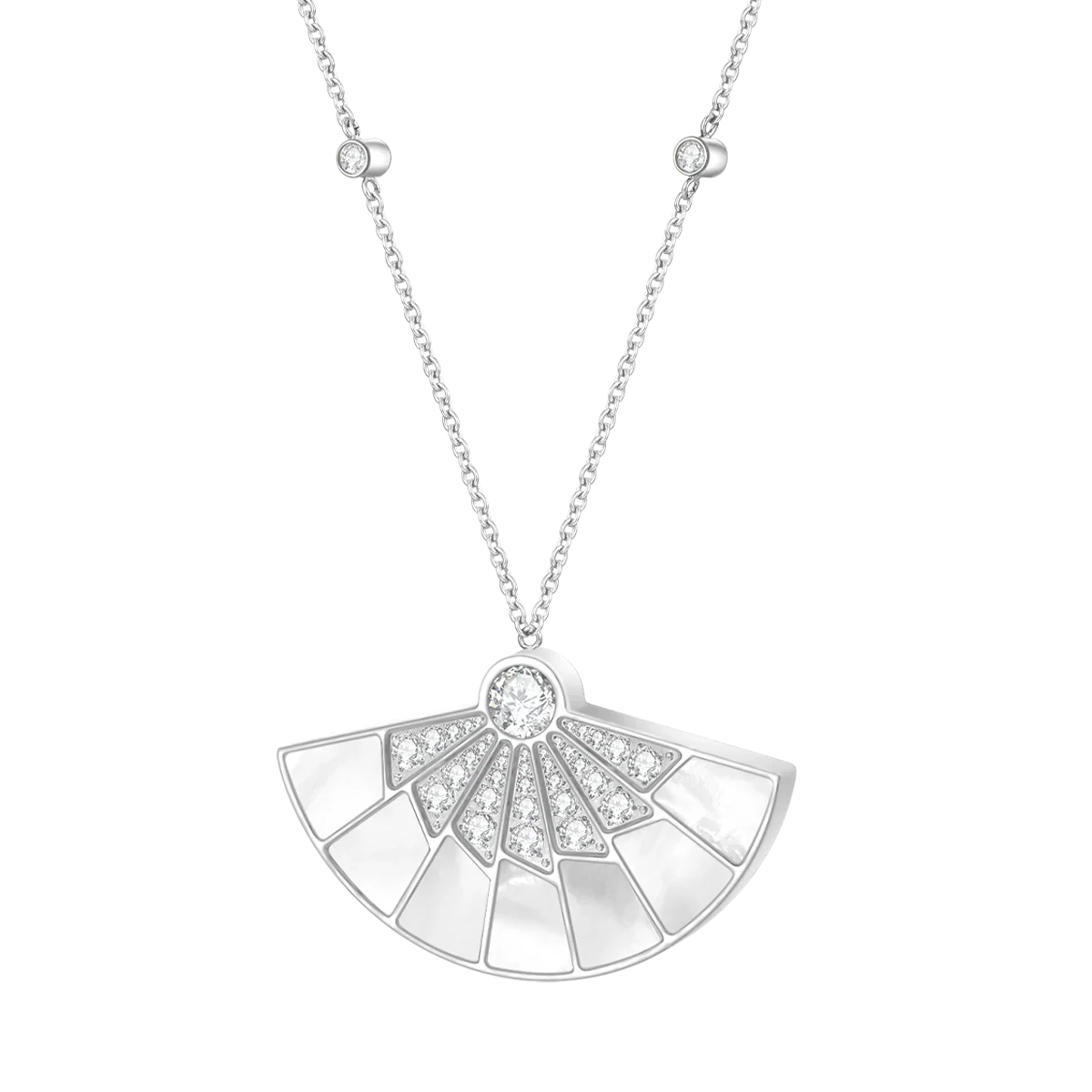 Fan / Necklace Silver