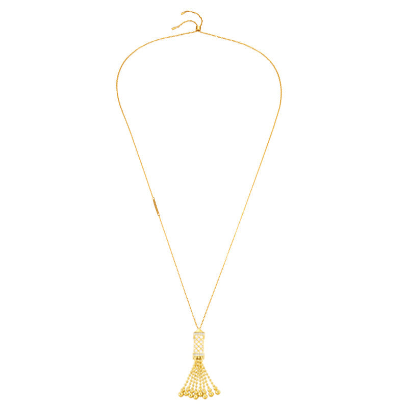 Tassel / Necklace Pearl Gold