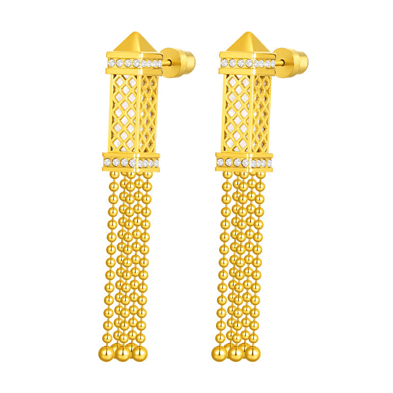 Tassel / Earrings Pearl Gold