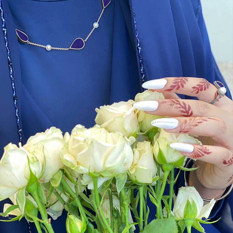 Sapphire Drop / Necklace Silver