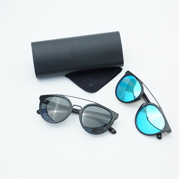 Retro - Black / Blue Mirror