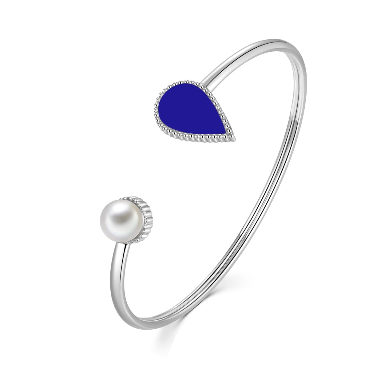 Sapphire Drop / Bangle Silver