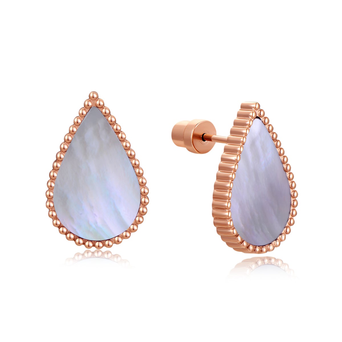 Pearl Drop / Earrings Rose Gold