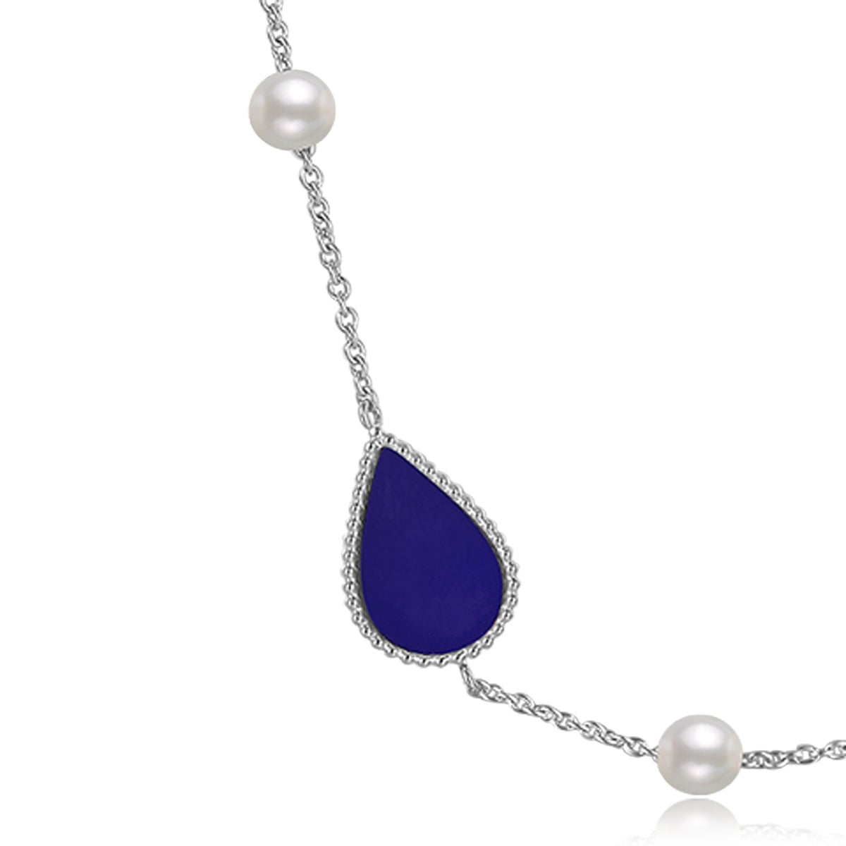Sapphire Drop / Necklace Silver