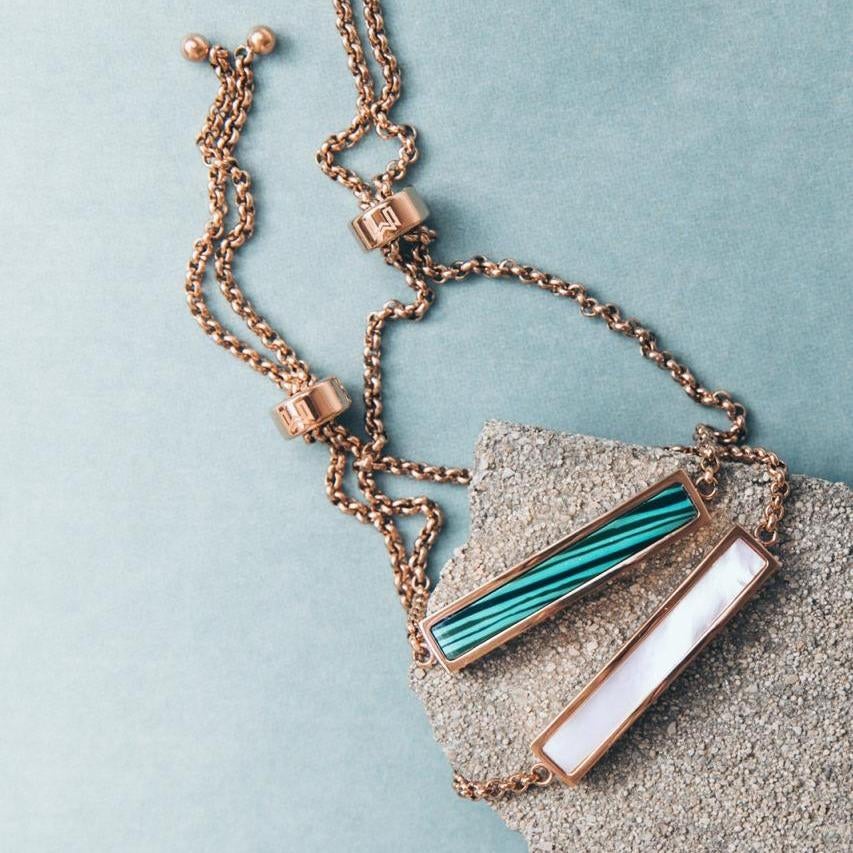 Zeina / Malachite Rose Gold - minimalistae