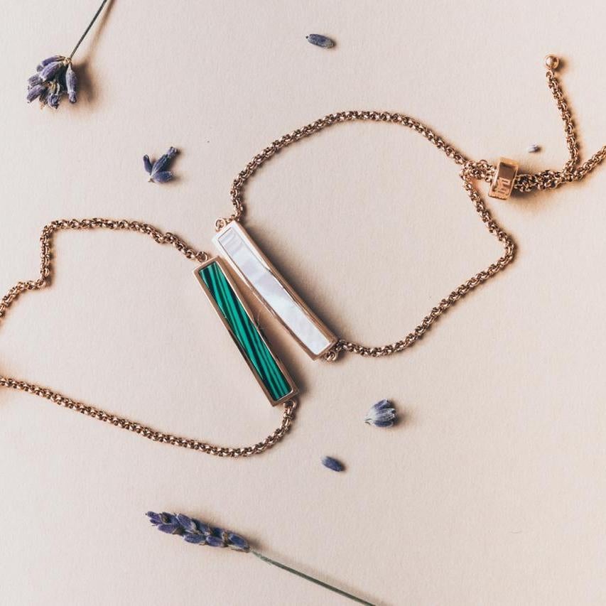 Zeina / Malachite Rose Gold - minimalistae