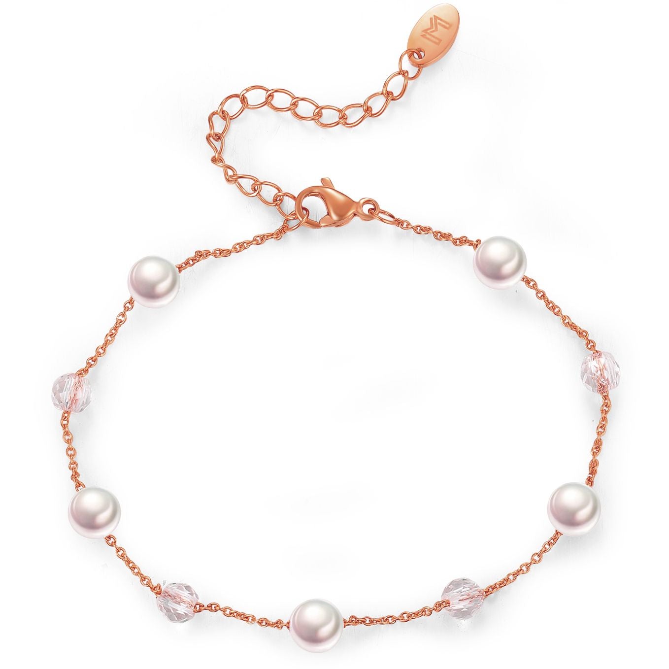 Sphere / Pearl Rose Gold Crystal