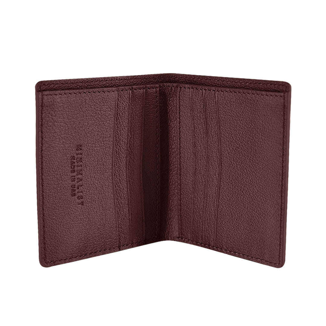 Camel Leather Burgundy / Silver