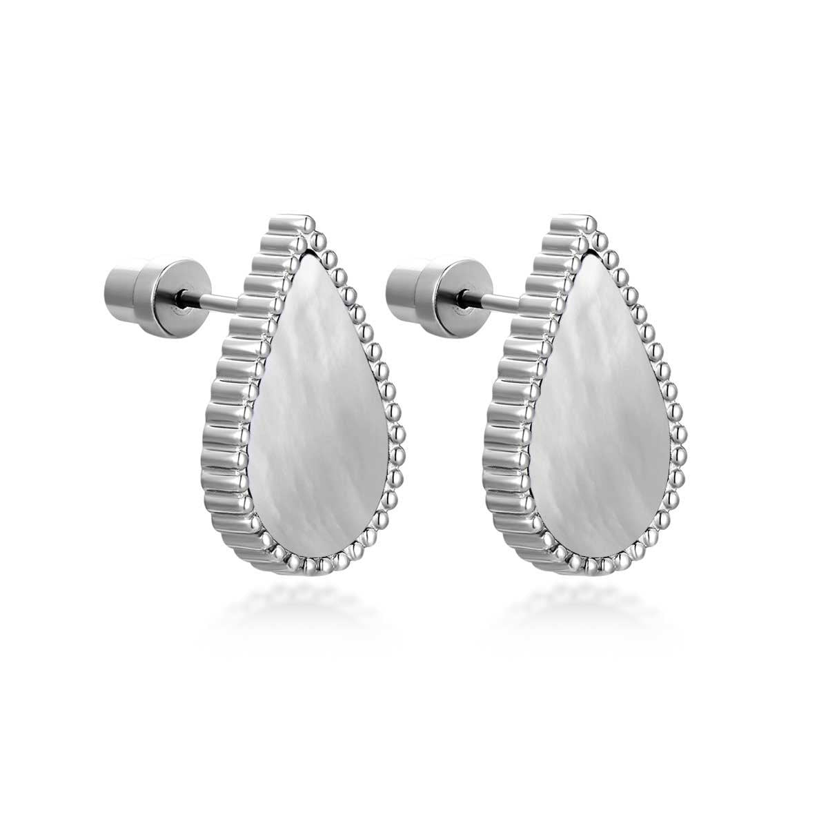 Pearl Drop / Earrings Silver