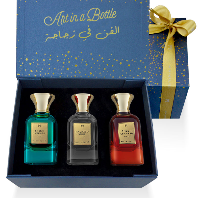 Amber Leather / Fresh Intense / Palazzo Oud Parfum Gift Set