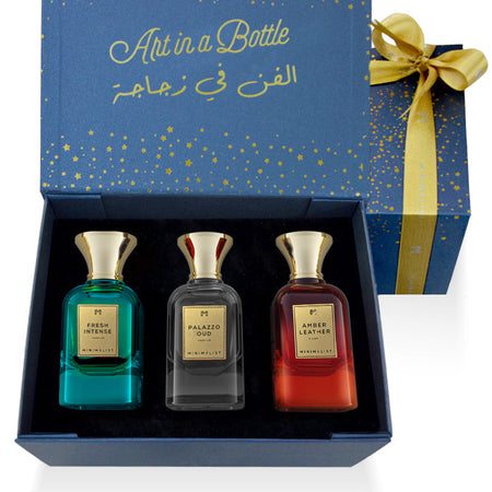 Amber Leather / Fresh Intense / Palazzo Oud Parfum Gift Set