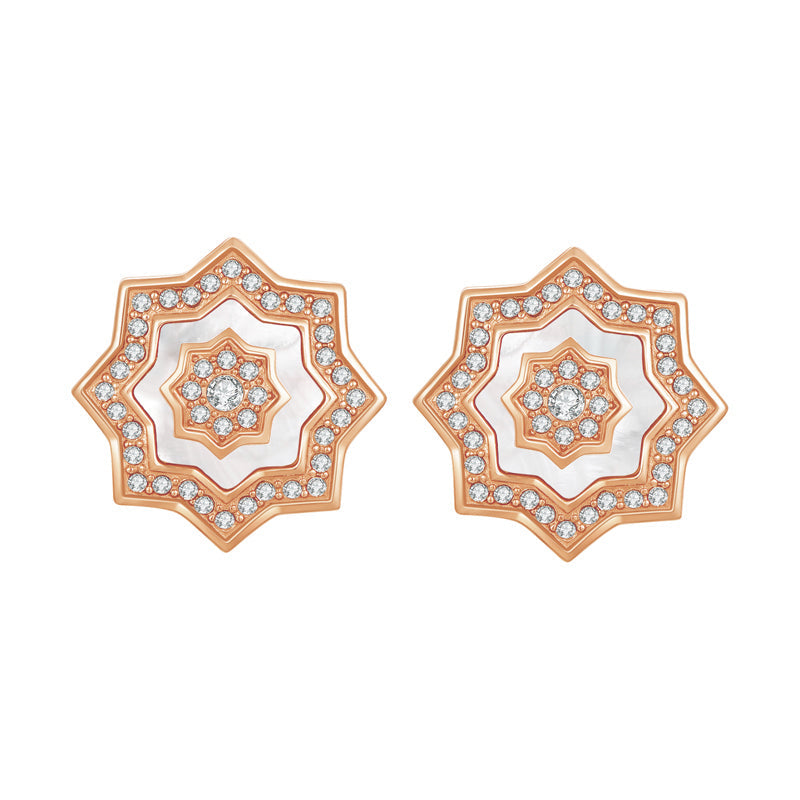 Najm / Earrings Pearl Rose Gold
