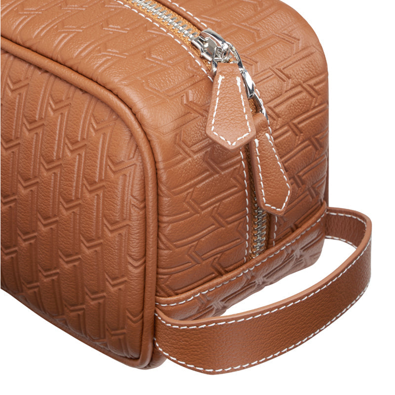 Travel Pouch Tan / Silver