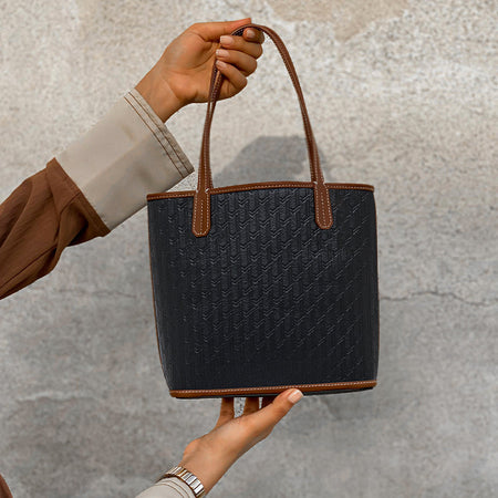 Mini Tote Bag Black / Tan