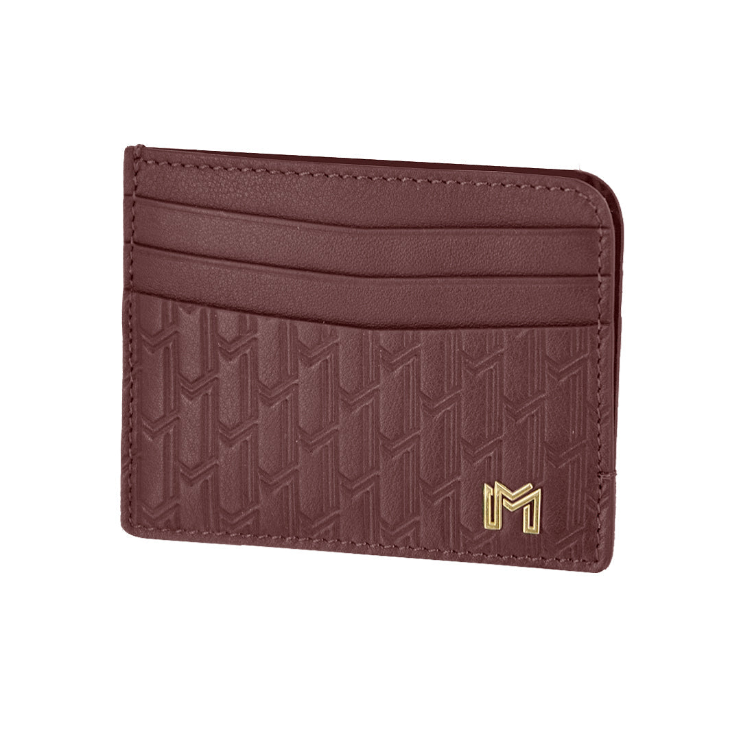 Italian Calfskin Leather Burgundy / Gold