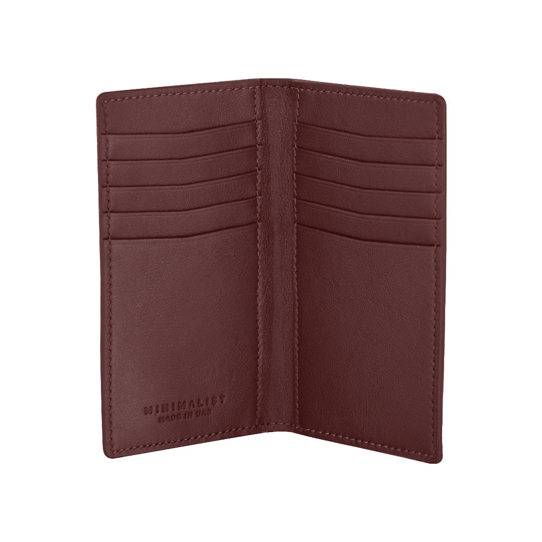 Italian Calfskin Leather Burgundy / Gold