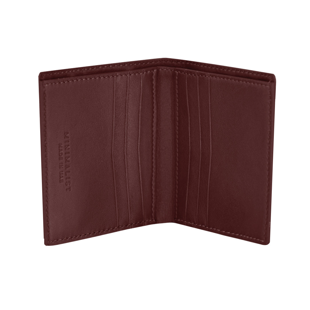 Italian Calfskin Leather Burgundy / Gold