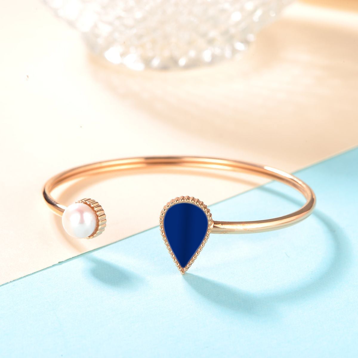 Sapphire Drop / Bangle Rose Gold