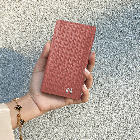 Camel Leather Pink / Silver