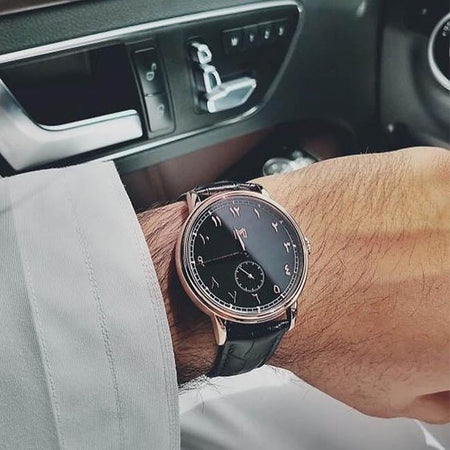 Rose Gold / Black Leather - minimalistae
