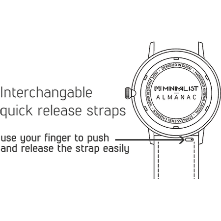 ALMAS Strap / White Leather Strap 18mm - MINIMALIST