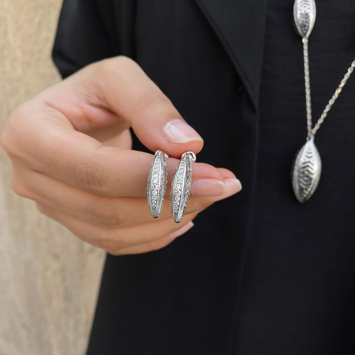 Leaf / Earrings Silver