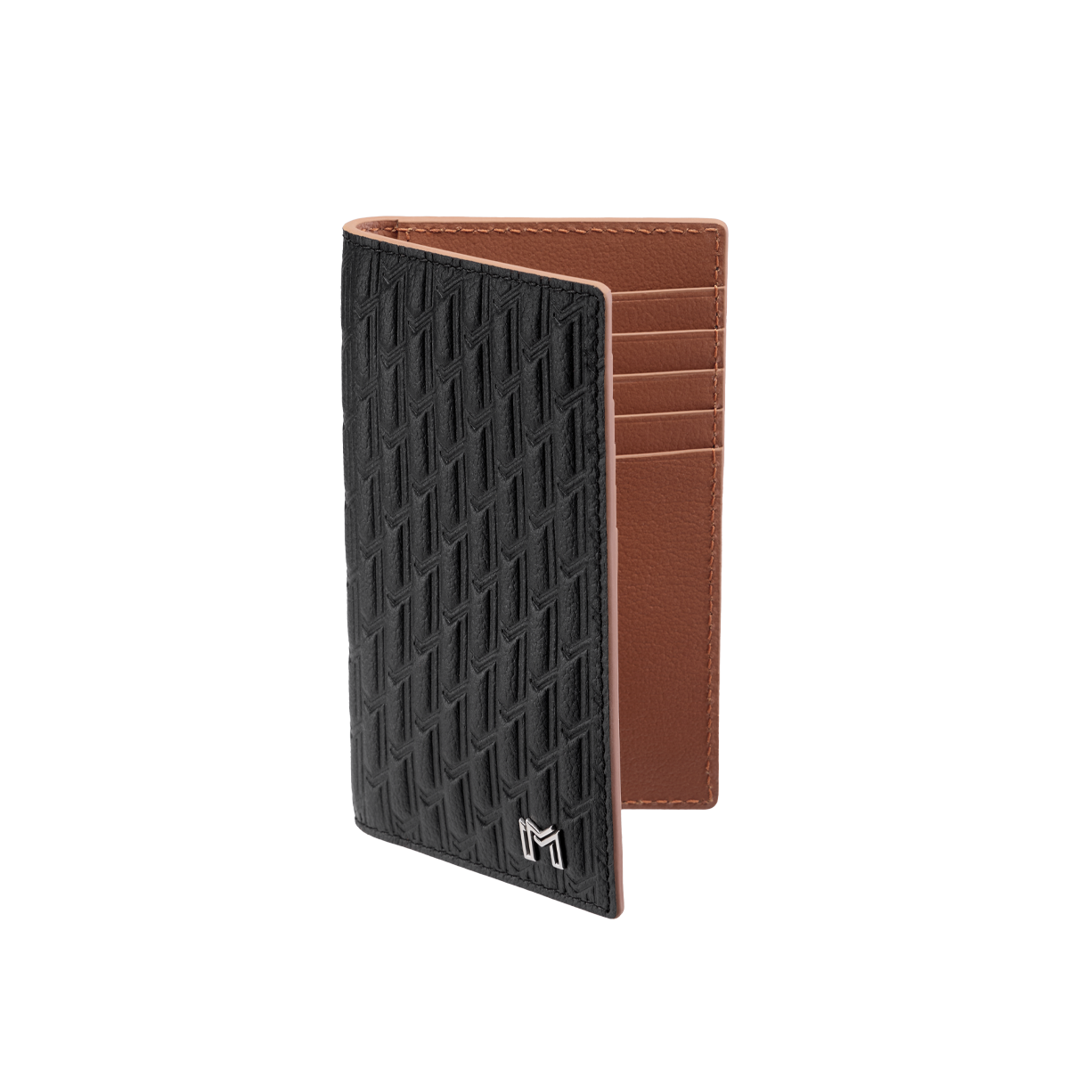 Camel Leather Black & Tan / Silver