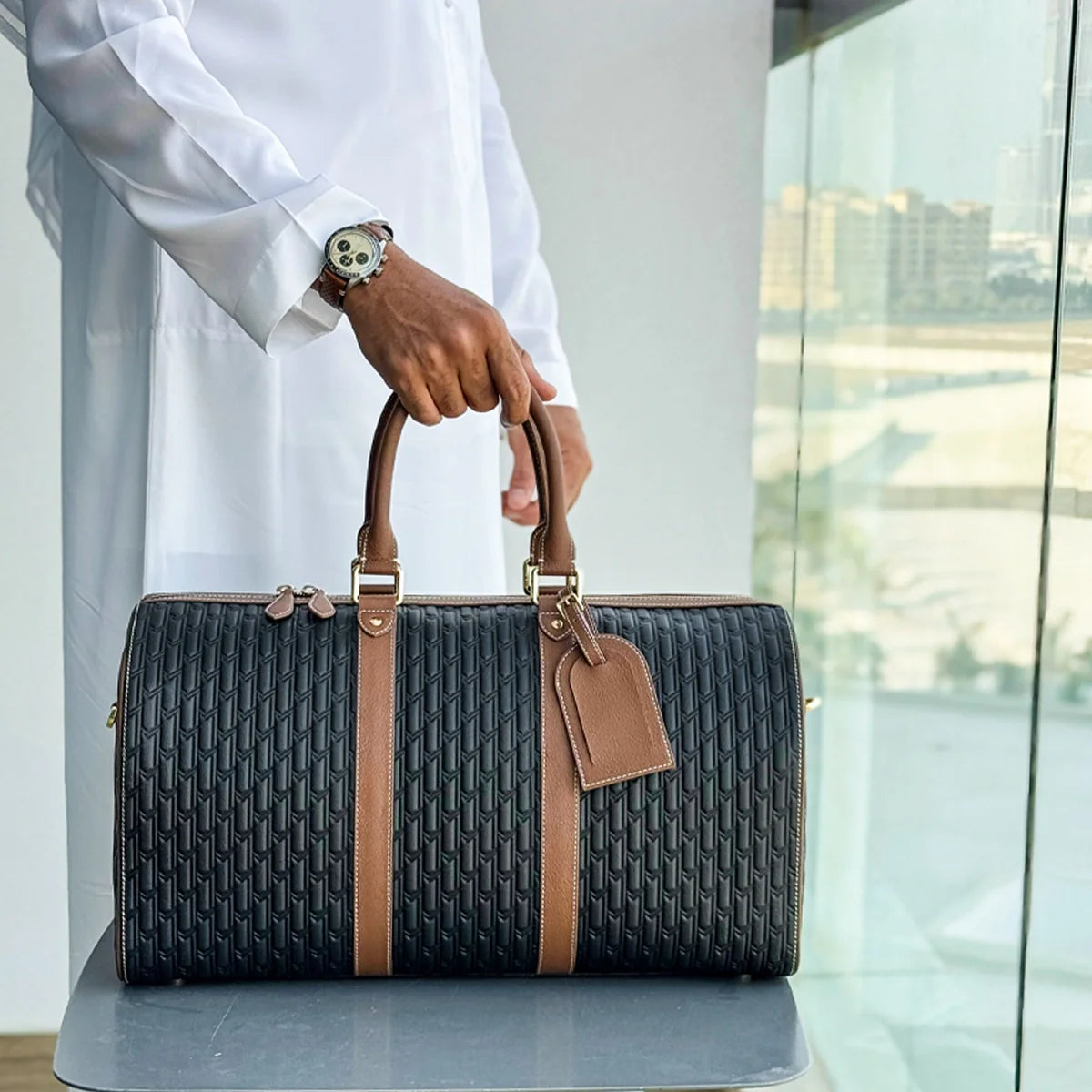 Duffle Bag / Black and Tan