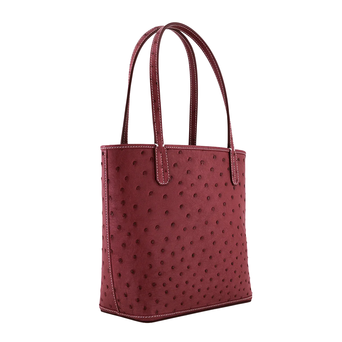 Mini Tote Ostrich Leather / Burgundy
