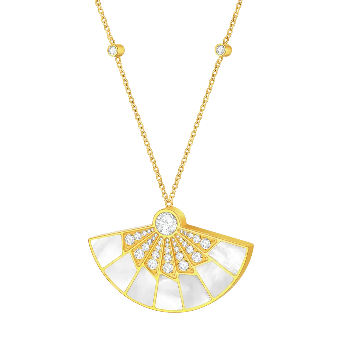 Fan / Necklace Gold