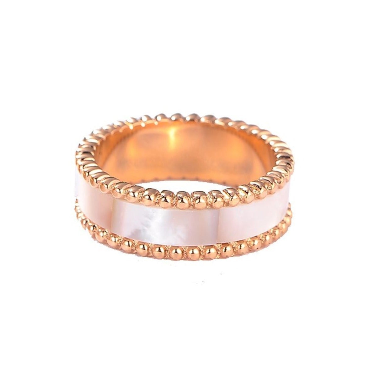 Lulwah Ring / Pearl Rose Gold ( Size 8 ) - minimalistae