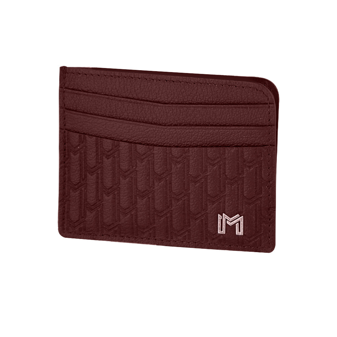 Camel Leather Burgundy / Silver