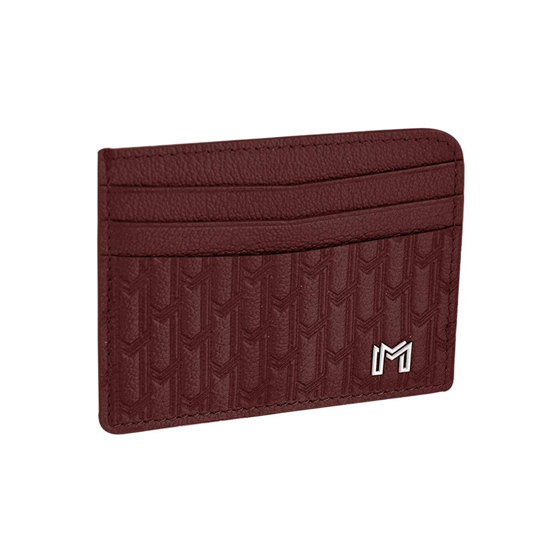 Camel Leather Burgundy / Silver