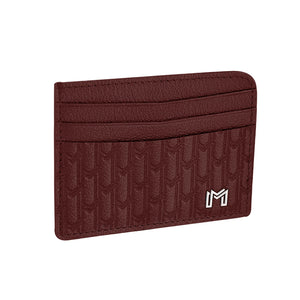Camel Leather Burgundy / Silver