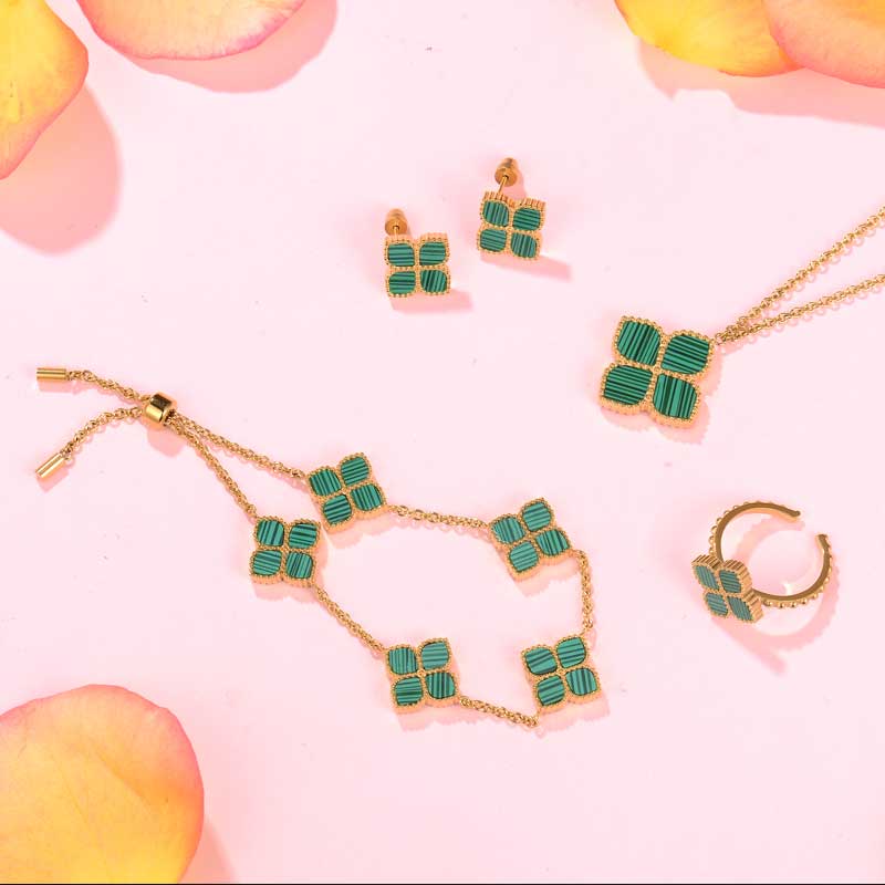 Joory / Set Malachite Gold