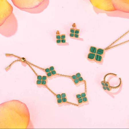 Joory / Set Malachite Gold