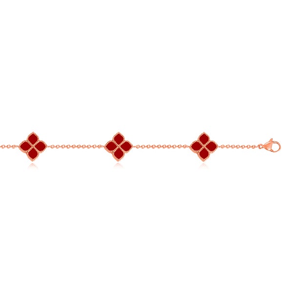 Joory / Choker Necklace Red Rose Gold