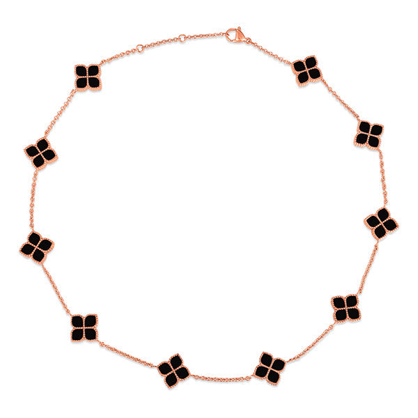 Joory / Choker Necklace Black Rose Gold
