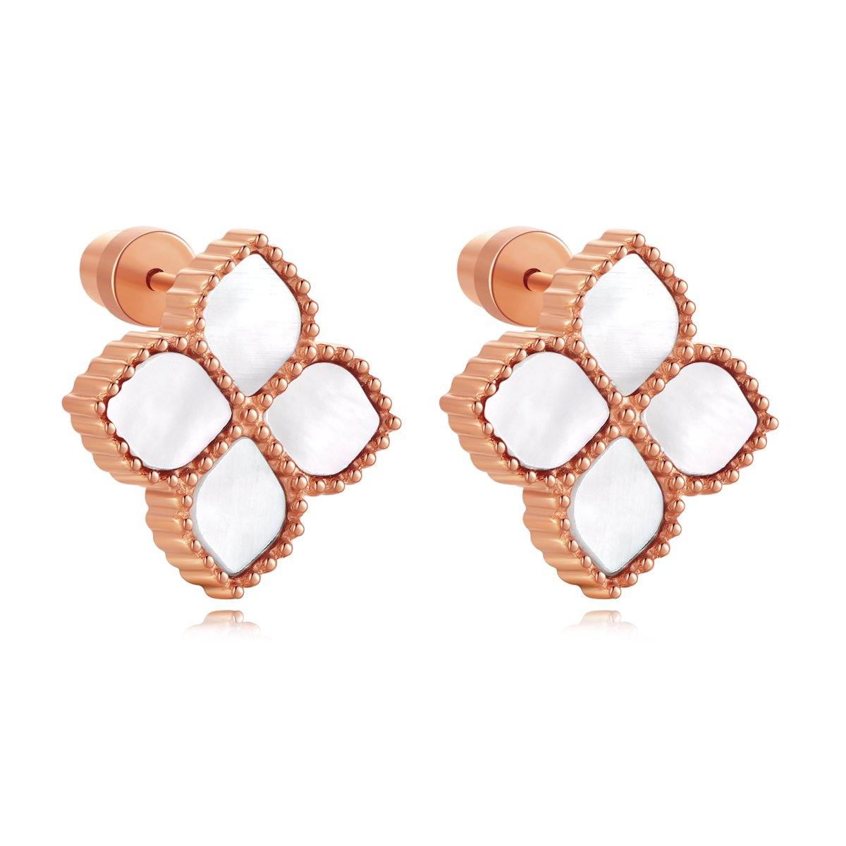 Joory / Earrings Pearl Rose Gold - MINIMALIST