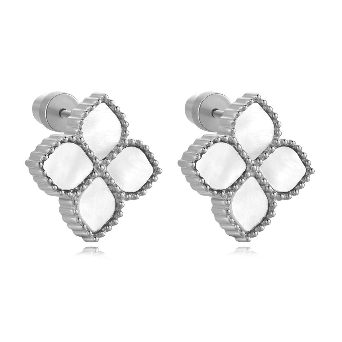 Joory / Earrings Pearl Silver - MINIMALIST