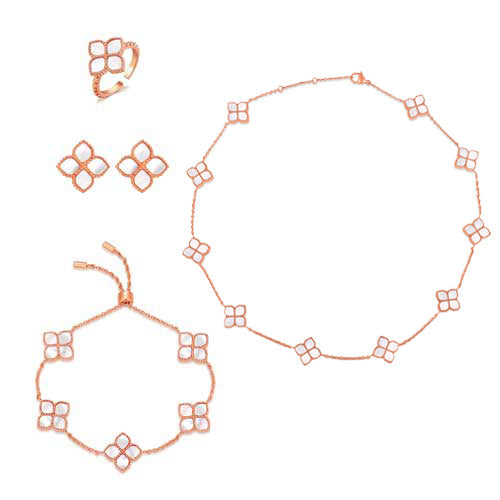 Joory / Choker Pearl Rose Gold Set