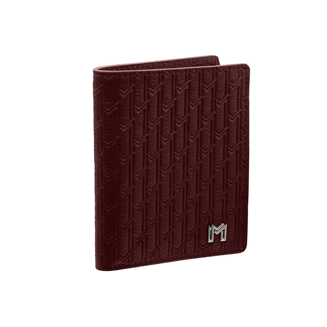 Camel Leather Burgundy / Silver