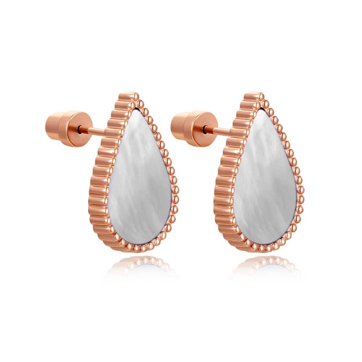 Pearl Drop / Earrings Rose Gold