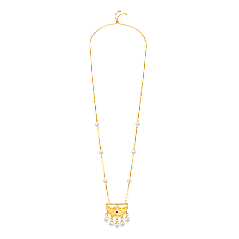 Shnaf / Necklace Pearl Gold